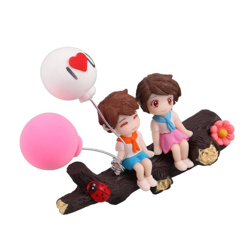ABOOFAN Autodekorationen Cartoon Autodekoration Paar Süße Ornamente Auto Armaturenbrett Ornament Süßes Armaturenbrett Autozubehör Auto Armaturenbrett Süßes Harz von ABOOFAN
