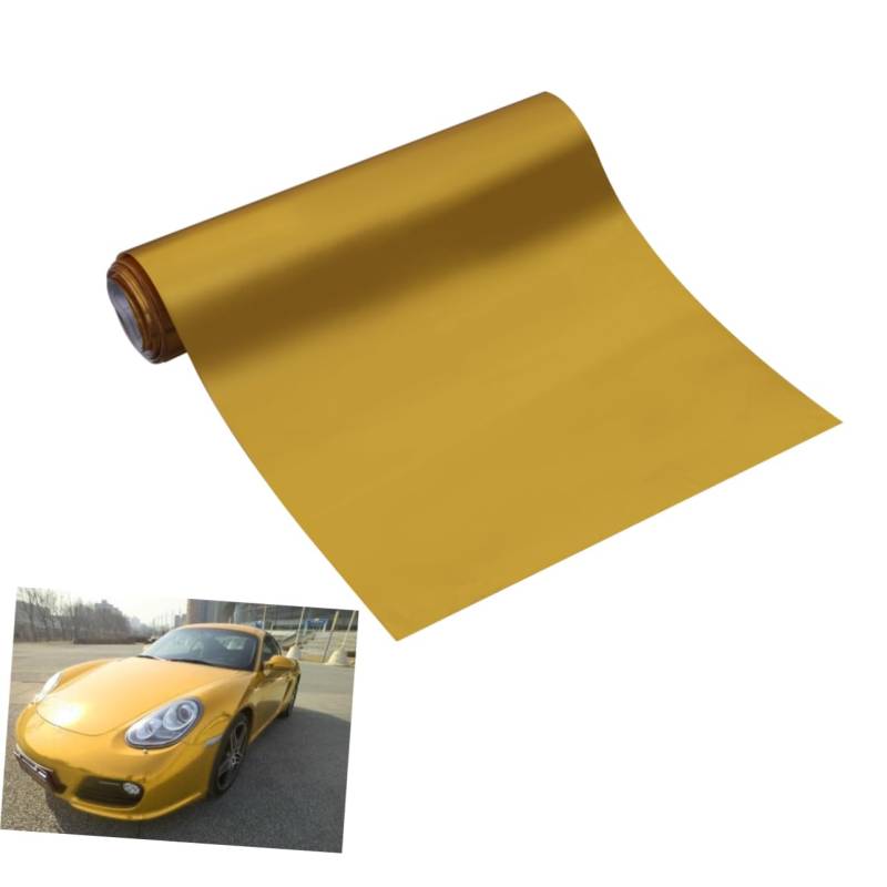 ABOOFAN Autoverpackung Vinyl Folie Selbstklebende Platinfolie Mit Luftablass Goldfarbene Oberfläche Für Einfache Anwendung Und Rückstandsfreies Entfernen von ABOOFAN