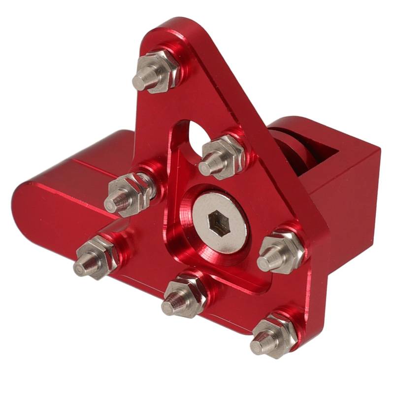 ABOOFAN Bremspedal Pedaltrittspitze Universal- Rückseite einstellbar Bremse Teile Hinterradbremshebel Motorrad-Fußpedalspitze Fußhebel-Stufenspitze Aluminiumlegierung rot von ABOOFAN