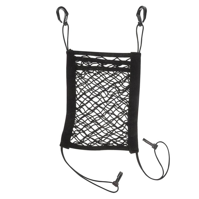 ABOOFAN Doppelspeichernetzbeutel Tasche Sitz Organisation Veranstalter Hunde Zwischen Autoorganisator Haustierbarriere Für Auto Autonetz Auto-mesh-Organizer Der Stoff Schwarz von ABOOFAN