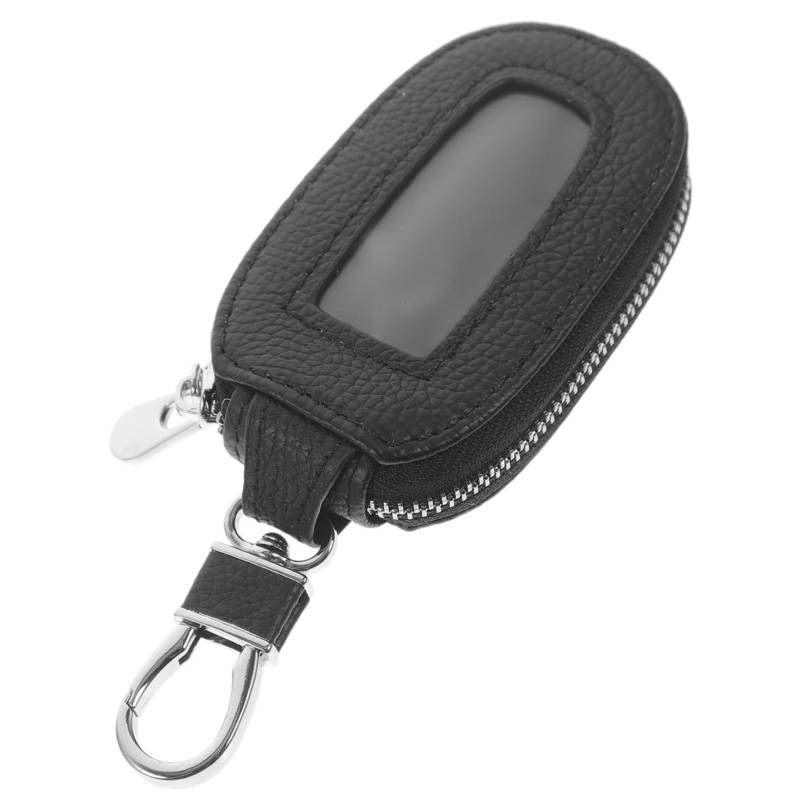 ABOOFAN Tasche für Autoschlüssel schützend Schlüsselanhänger Tasche Kompakt Fall Schlüsselanhängerhalter für Autoschlüssel Schlüsseletui für Autoschlüssel Rindsleder Black von ABOOFAN