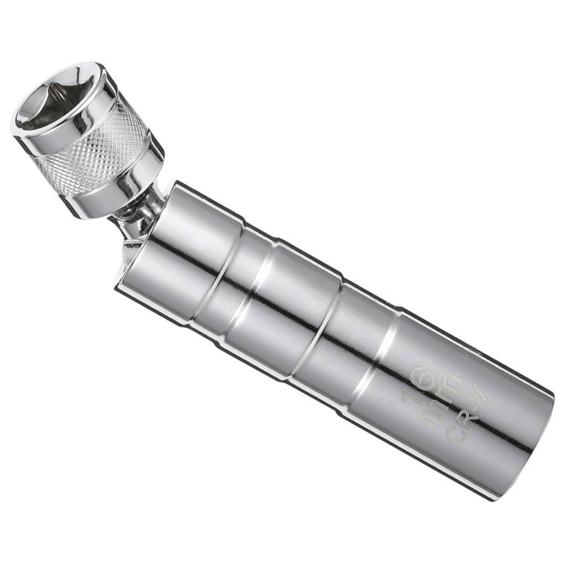 ABOOFAN Zündkerzensteckdose für Zündkerze dünnwandig Buchse Werkzeug zum Entfernen von Metallzündkerzen Werkzeug zum Entfernen der Glühkerze Gewinde Zündkerzenstecker magnetisch Silber von ABOOFAN