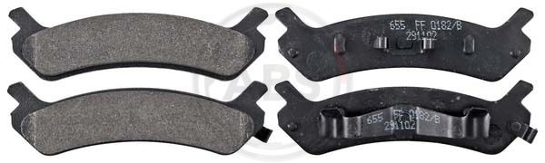 Bremsbelagsatz, Scheibenbremse Hinterachse ABS 36754 von ABS