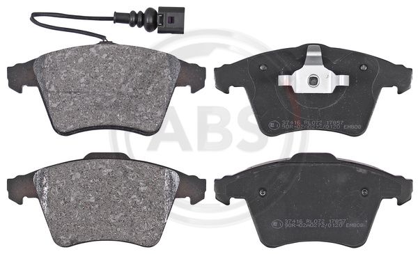 Bremsbelagsatz, Scheibenbremse Vorderachse ABS 37416 von ABS