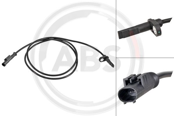 Sensor, Raddrehzahl Vorderachse ABS 31618 von ABS