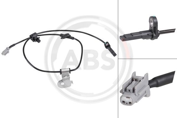 Sensor, Raddrehzahl Vorderachse links ABS 31988 von ABS