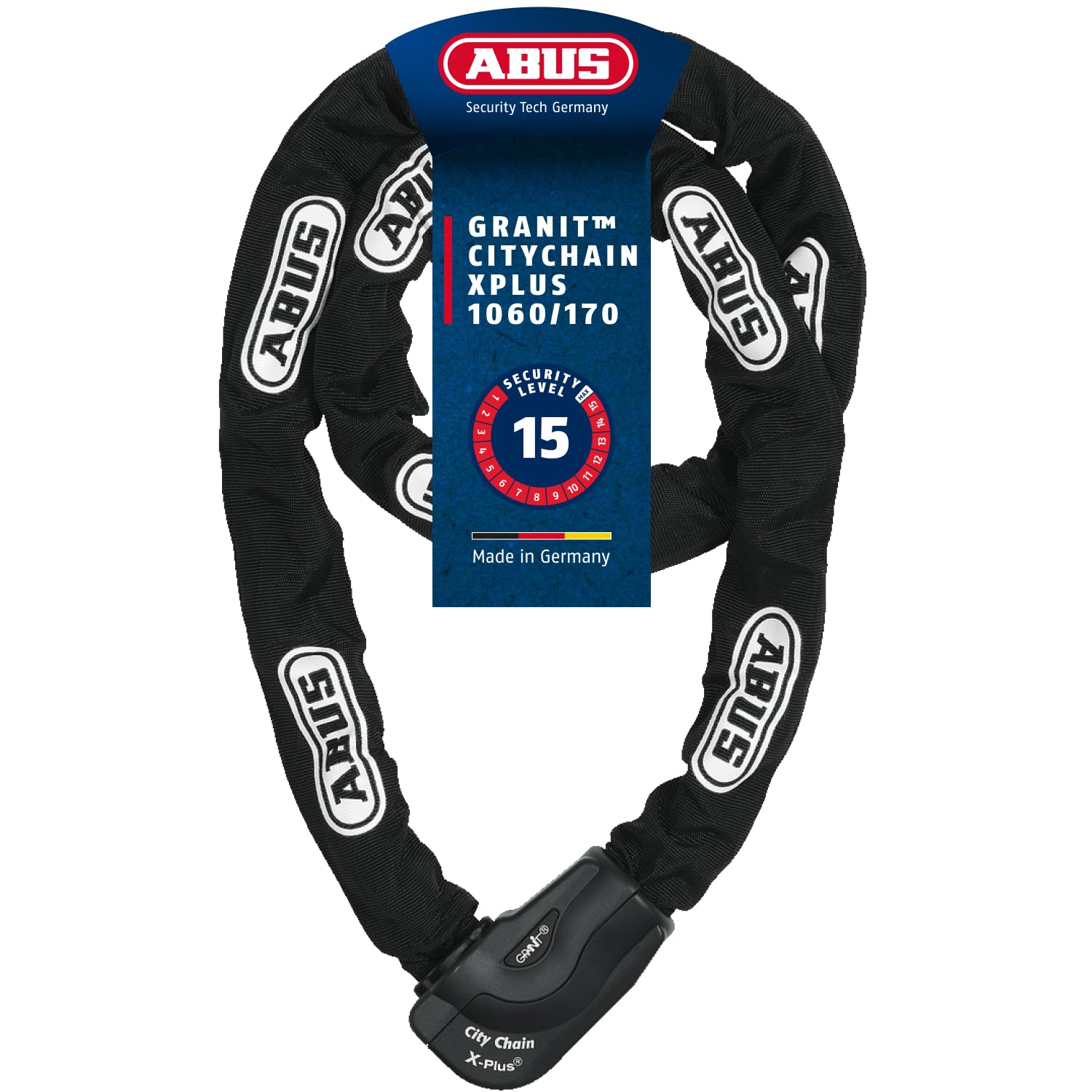 ABUS CityChain X-Plus 1060/170, Schloss-Ketten-Kombi, 2012, schwarz, standard ABUS CityChain X-Plus 1060/170, Schloss-Ketten-Kombi, 2012, schwarz, standard von ABUS