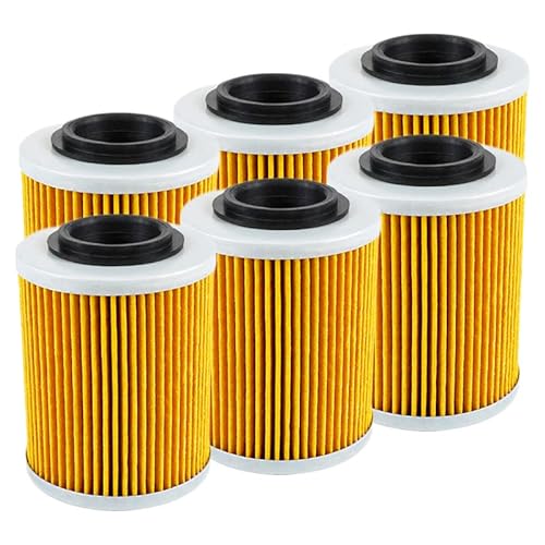 Zubehör 2/4/6 Stück Motorradteile Ölfilter for CF Moto 450 550 625 800 1000 Cforce Zforce X8 U8 Z8 ATV UTV 0800-011300-0004 (Color : 6pcs-yellow) von ABZEKH