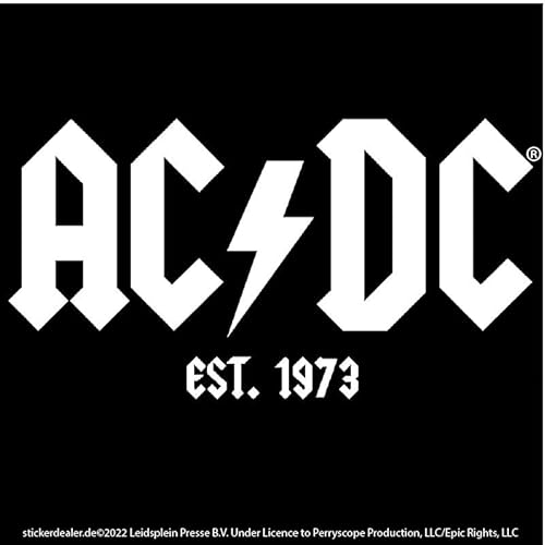 AC/DC Aufkleber Est. 1973 Sticker Angus Hardrock Metal Heavy ca. 10x10 cm von AC/DC