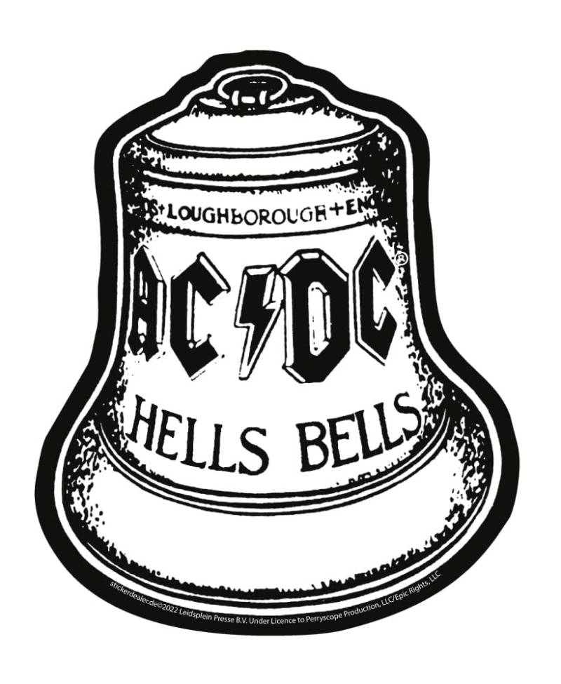 AC/DC Aufkleber Hells Bells Sticker Hardrock Metal Heavy Angus ca. 11x9 cm von AC/DC