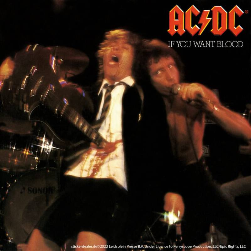 AC/DC Aufkleber If You Want Blood Sticker Hardrock Metal Heavy ca. 10x10 cm von AC/DC
