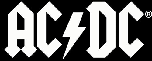 AC/DC Logo Aufkleber Sticker Angus Rock Metal Heavy ca. 16x7 cm weiß von AC/DC