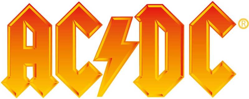 AC/DC Logo Aufkleber Sticker Angus Rock Metal Heavy ca. 17x7 cm von AC/DC