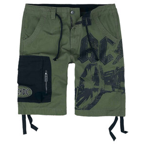 AC/DC Shorts EMP Signatur Collection Oliv Schwarz von AC/DC