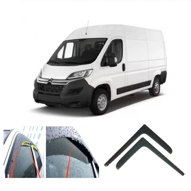 AC Wow 2 x Windabweiser für FIAT Ducato für Peugeot Boxer für Citroen Relay/Jumper 2006 2007 2008 2009 2010 2011 2012 2013 2014 2015 2016 2017 2018 2019 2020 2021 2022 von AC WOW