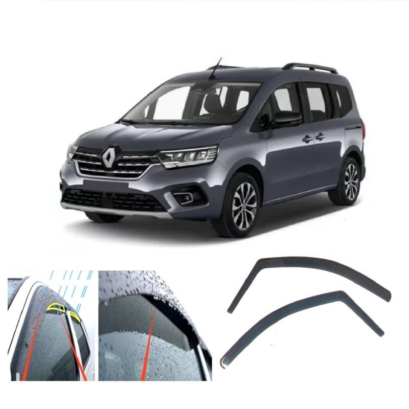 AC WOW 2 x Windabweiser für Renault Kangoo für Mercedes-Benz CITAN für Nissan Townstar 2020 2021 2022 2023 2024 2025 von AC WOW