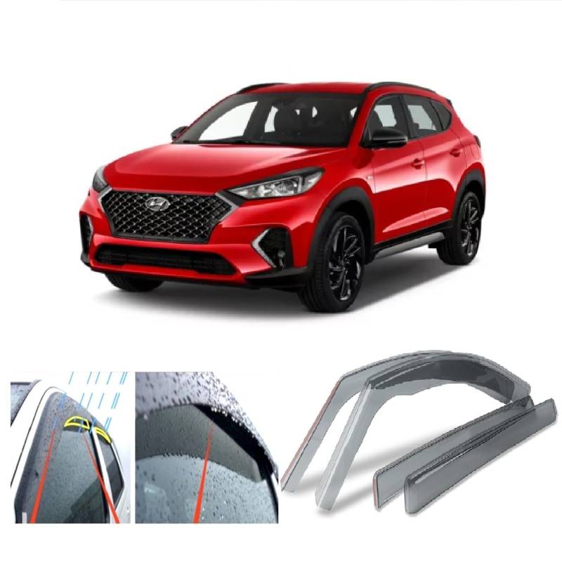 AC WOW 4x Windabweiser für Hyundai Tucson / ix35 (TL) 2015 2016 2017 2018 2019 2020 von AC WOW