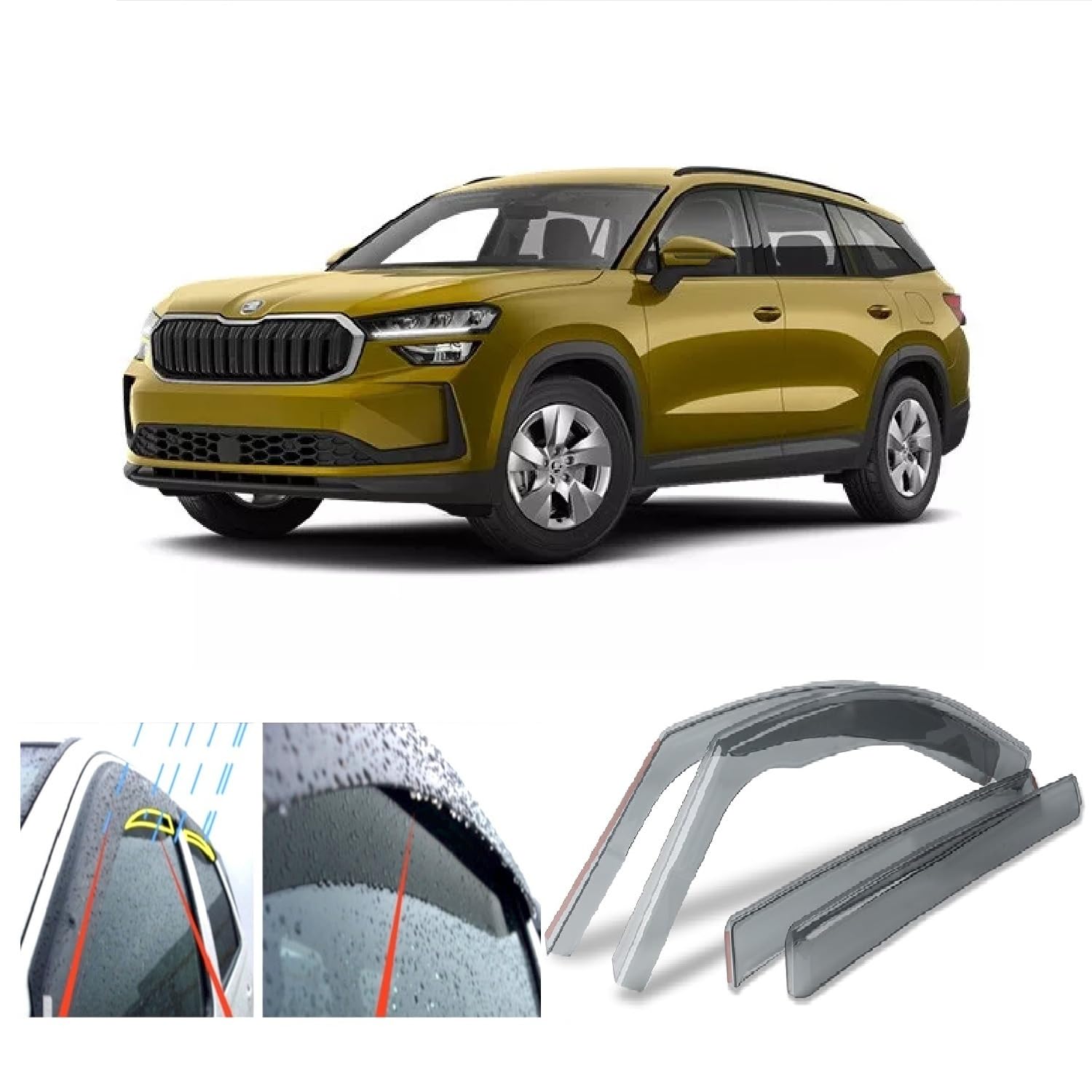 AC WOW 4 x Windabweiser für Skoda KODIAQ 2023 2024 2025 2026 Acrylglas Seitentür Fenster Wetterschutz Regenschutz AC WOW 4 x Windabweiser für Skoda KODIAQ 2023 2024 2025 2026 Acrylglas Seitentür Fenster Wetterschutz Regenschutz von AC WOW