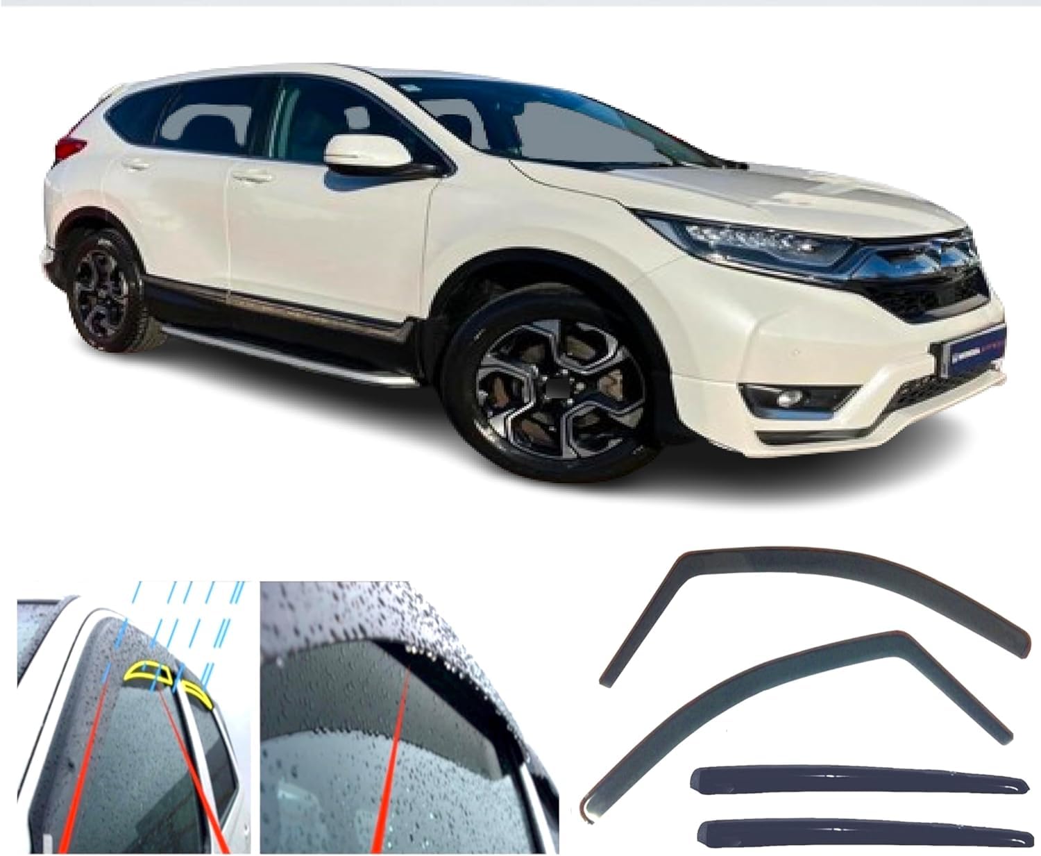 AC WOW 4X Windabweiser kompatibel mit Honda CRV 2019 2020 2021 2022 2023 AC WOW 4X Windabweiser kompatibel mit Honda CRV 2019 2020 2021 2022 2023 von AC WOW