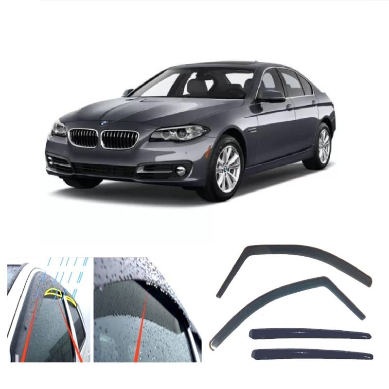 AC WOW 4x Regenwindabweiser für BMW 5er F10 Limousine 4-Türer 2010 2011 2012 2013 2014 2015 2016 von AC WOW