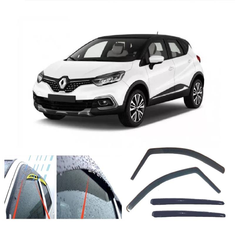 AC WOW 4x Regenwindabweiser für Renault Captur (J87) 2013 2014 2015 2016 2017 2018 2019 von AC WOW
