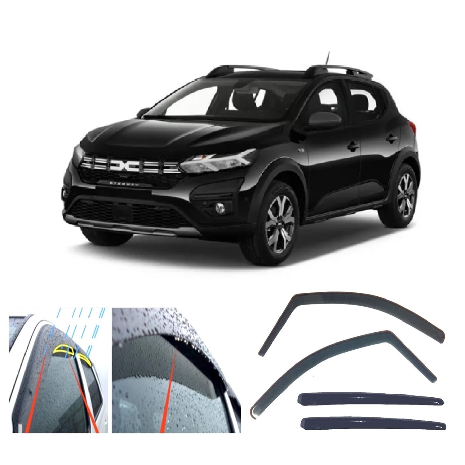 AC WOW 4x Windabweiser für Dacia Sandero oder Sandero Stepway 2020 2021 2022 2023 2024 2025 AC WOW 4x Windabweiser für Dacia Sandero oder Sandero Stepway 2020 2021 2022 2023 2024 2025 von AC WOW