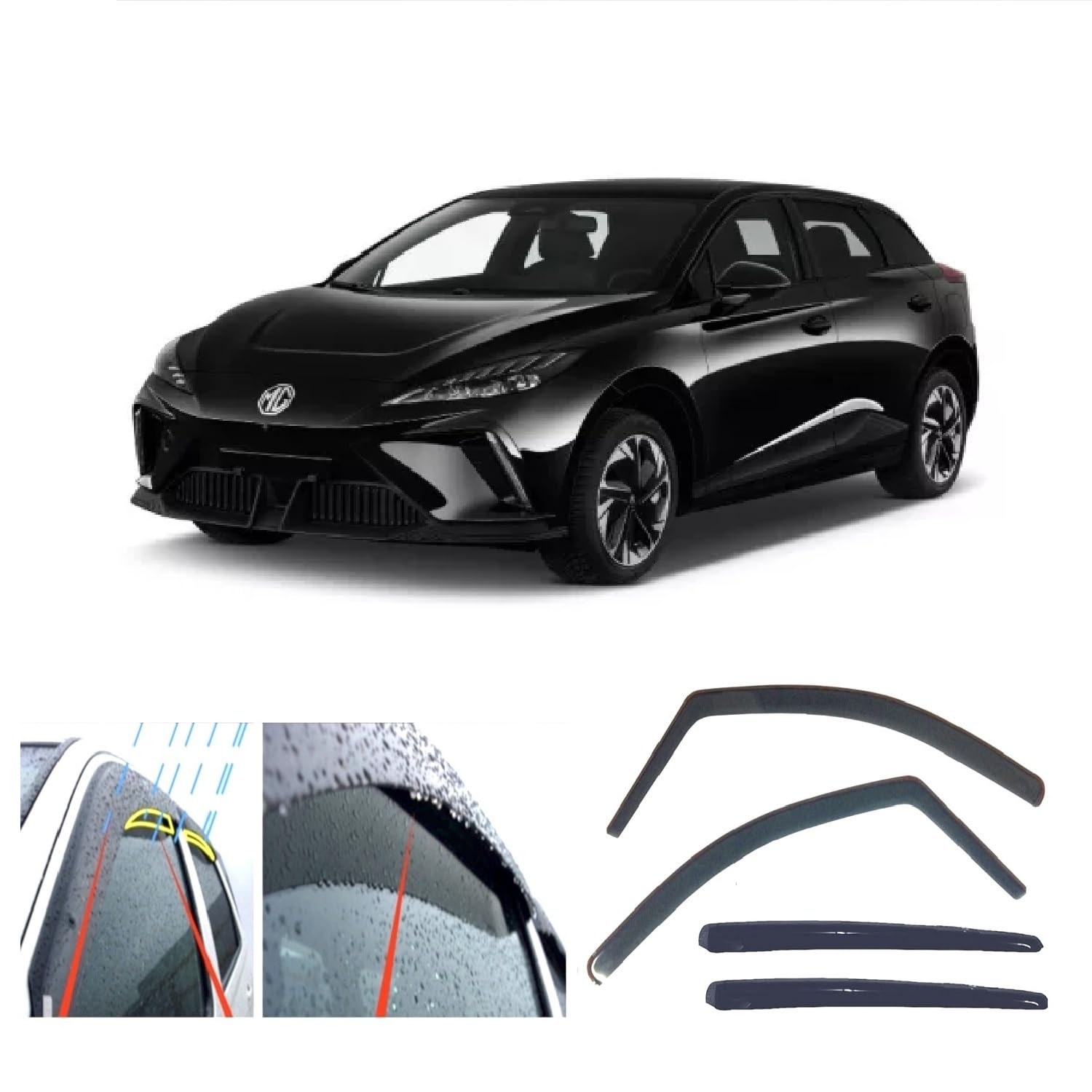 AC WOW 4x Windabweiser für MG MG4 EV 2022 2023 2024 2025 2026 AC WOW 4x Windabweiser für MG MG4 EV 2022 2023 2024 2025 2026 von AC WOW