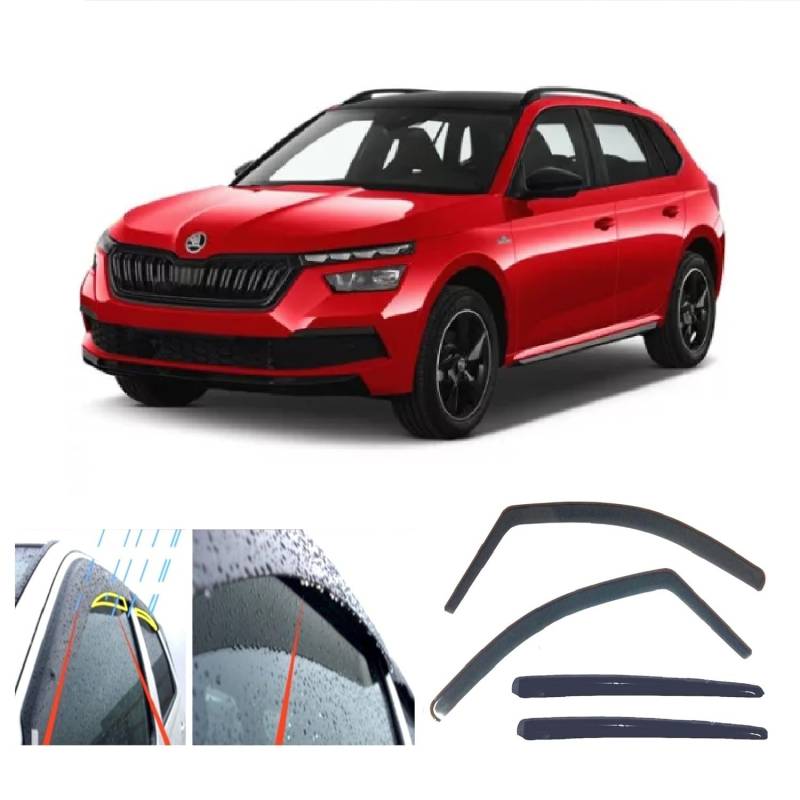 AC WOW 4x Windabweiser für SKODA KAMIQ 2019 2020 2021 2022 2023 2024 2025 von AC WOW