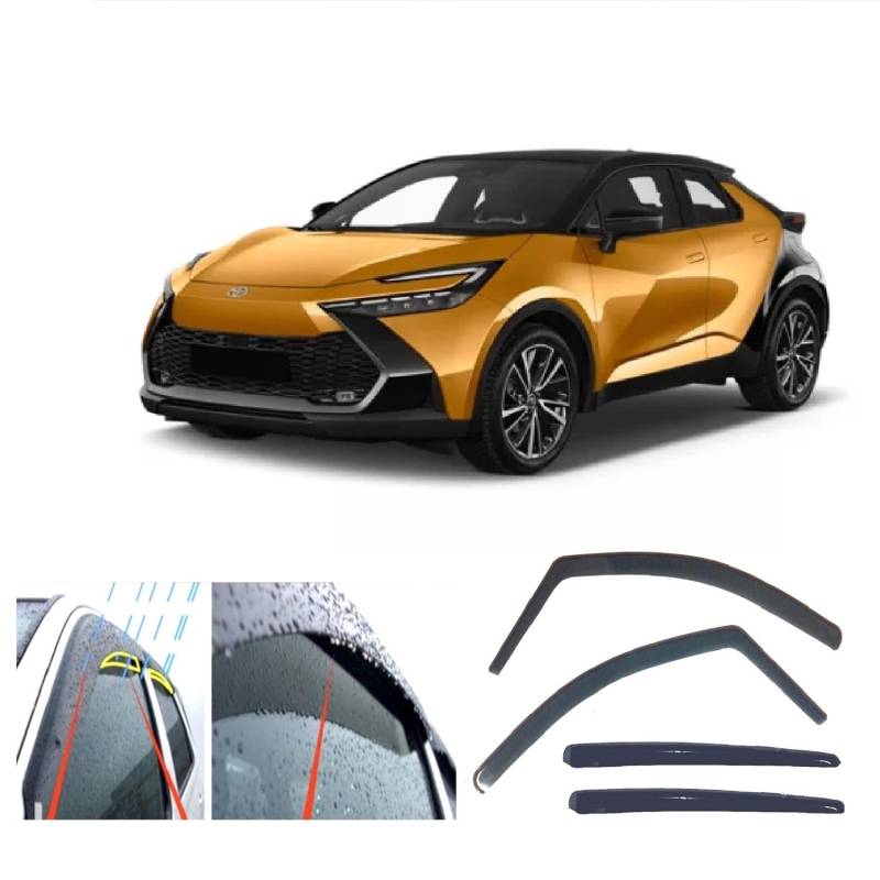 AC WOW 4x Windabweiser für Toyota C-HR II 2023 2024 2025 2026 2027 von AC WOW