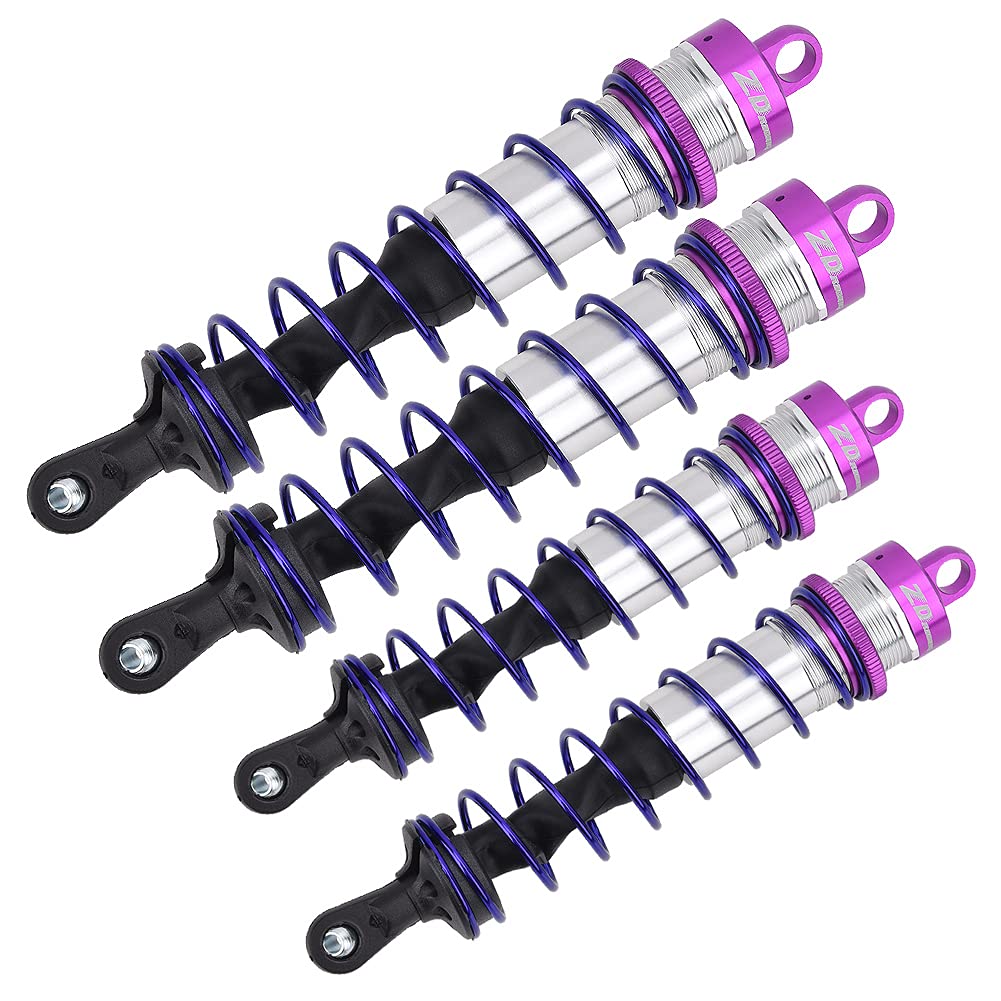 Acagala 1/8 RC -Autometallmetallöldruck Einstellbar 2pcs Vorderer Stoßdämpfer 2 -pcs Heckschockdämpfer (Lila) von ACAGALA