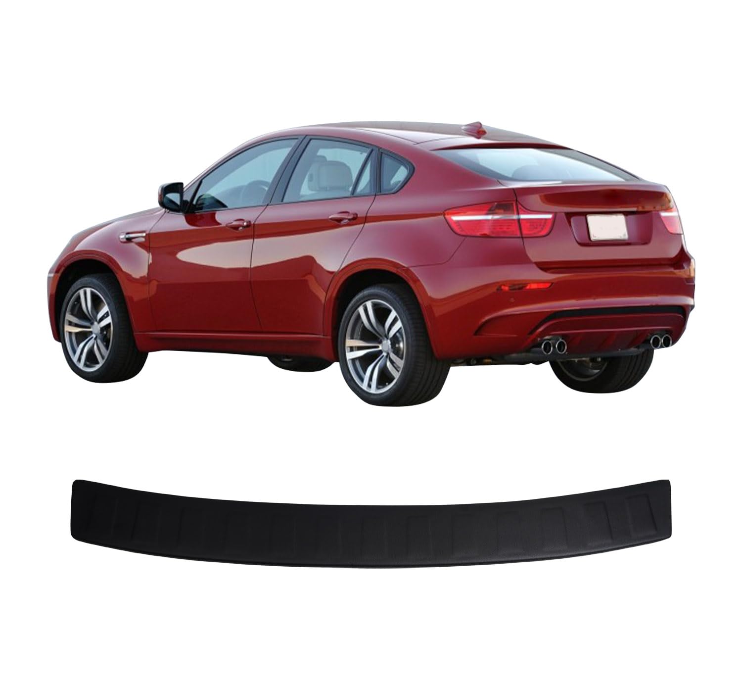 BMW X6 E71, E72 (2008-2014) Heckstoßstangenschutz, Kratzschutz, ABS-Kunststoff, Metalloptik, Autozubehör, Heckklappenschutz von ACCESSOIRES FRANCE AUTO
