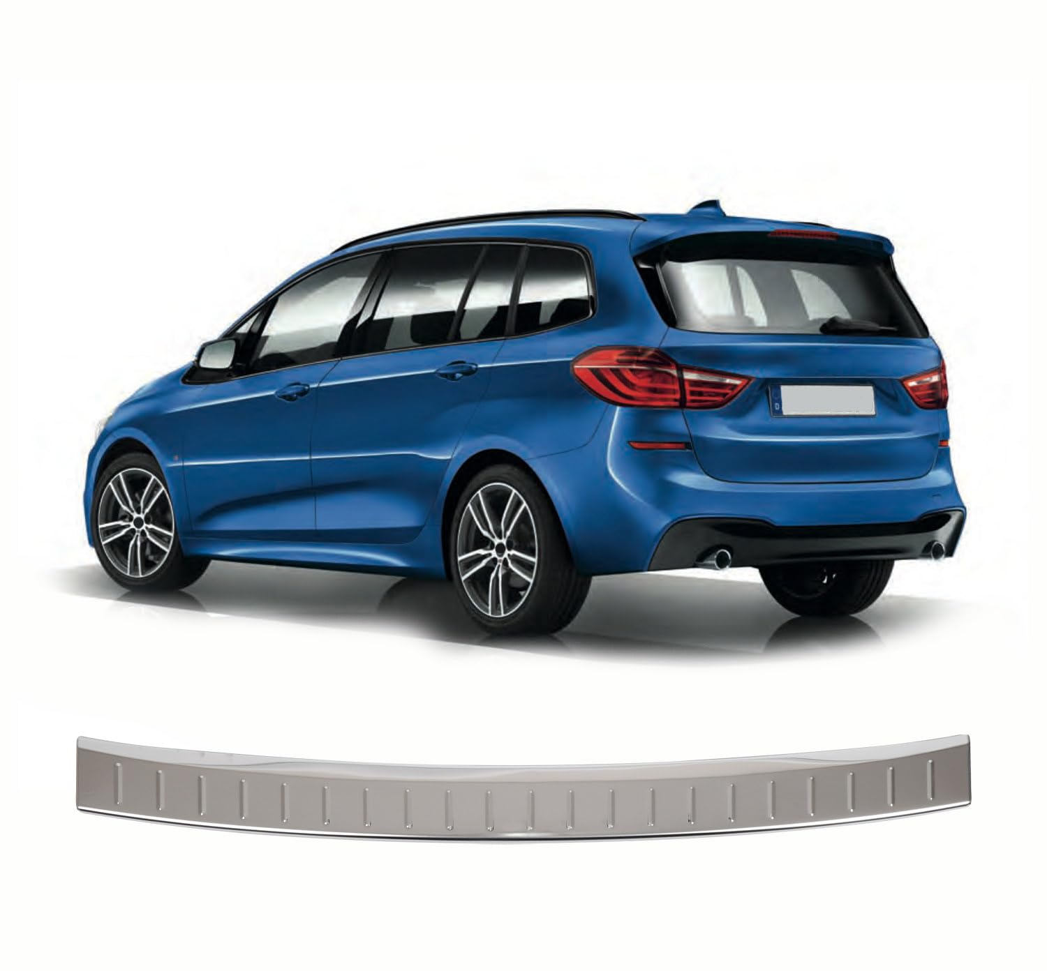 Heckstoßstangenschutz für BMW 2er GRANDTOURER F46 2015 und Plus, Stoßstangenschutz, Verchromte Edelstahlschwelle, Autozubehör, Kofferraumschutz hinten Heckstoßstangenschutz für BMW 2er GRANDTOURER F46 2015 und Plus, Stoßstangenschutz, Verchromte Edelstahlschwelle, Autozubehör, Kofferraumschutz hinten von ACCESSOIRES FRANCE AUTO