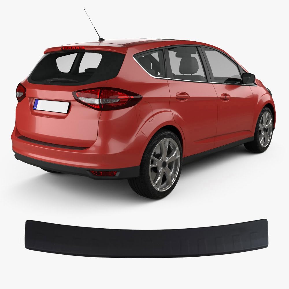Heckstoßstangenschutz für Ford C-Max 2 (2010-2018), Kratzschutz, ABS-Kunststoff, Metalloptik, Autozubehör, Kofferraum-Schutz hinten von ACCESSOIRES FRANCE AUTO