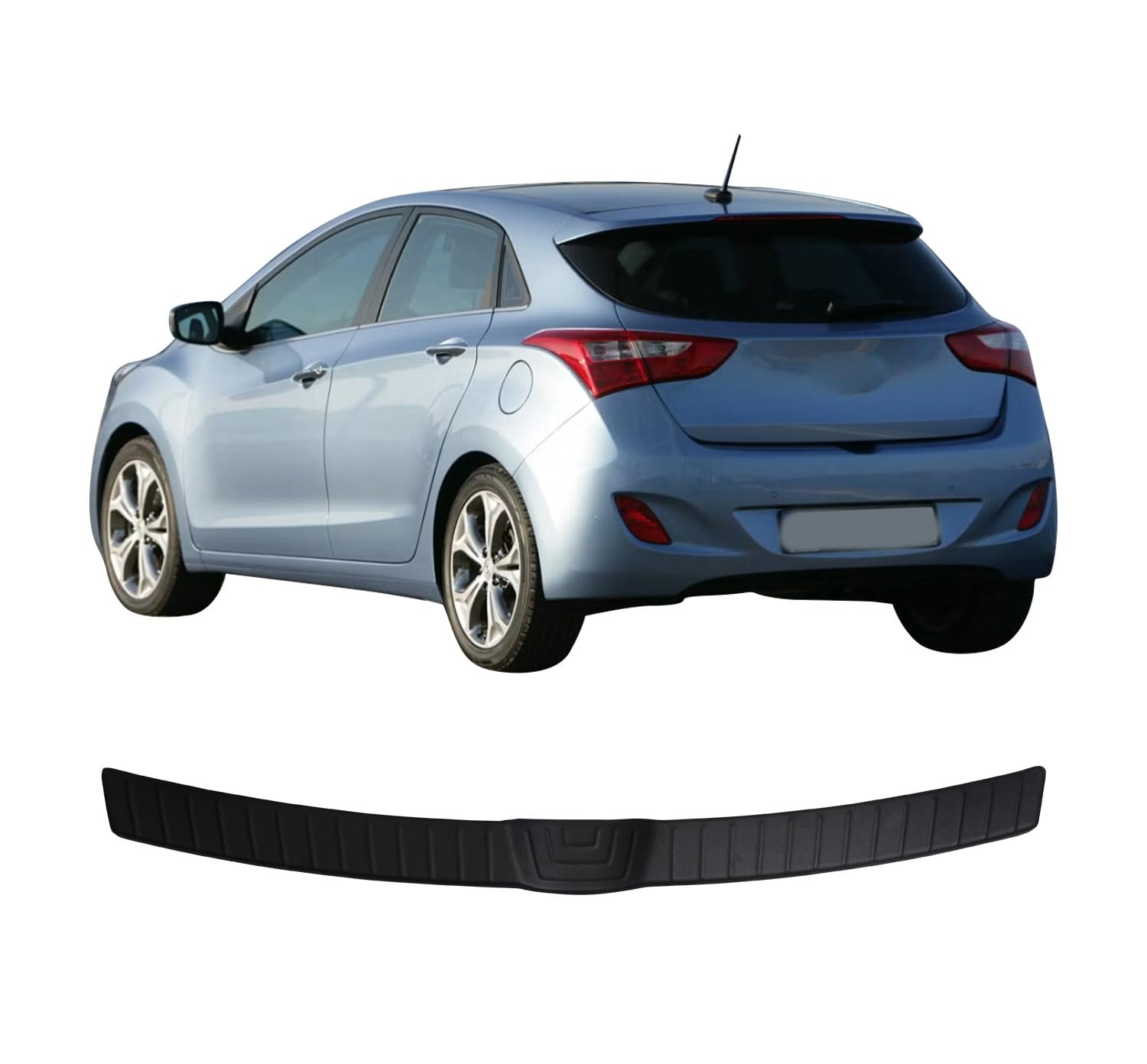 Heckstoßstangenschutz für Hyundai I30 SW EU (2012-2017), Kratzschutzleiste, ABS Kunststoff Metalloptik, Autozubehör, Heckschutz von ACCESSOIRES FRANCE AUTO