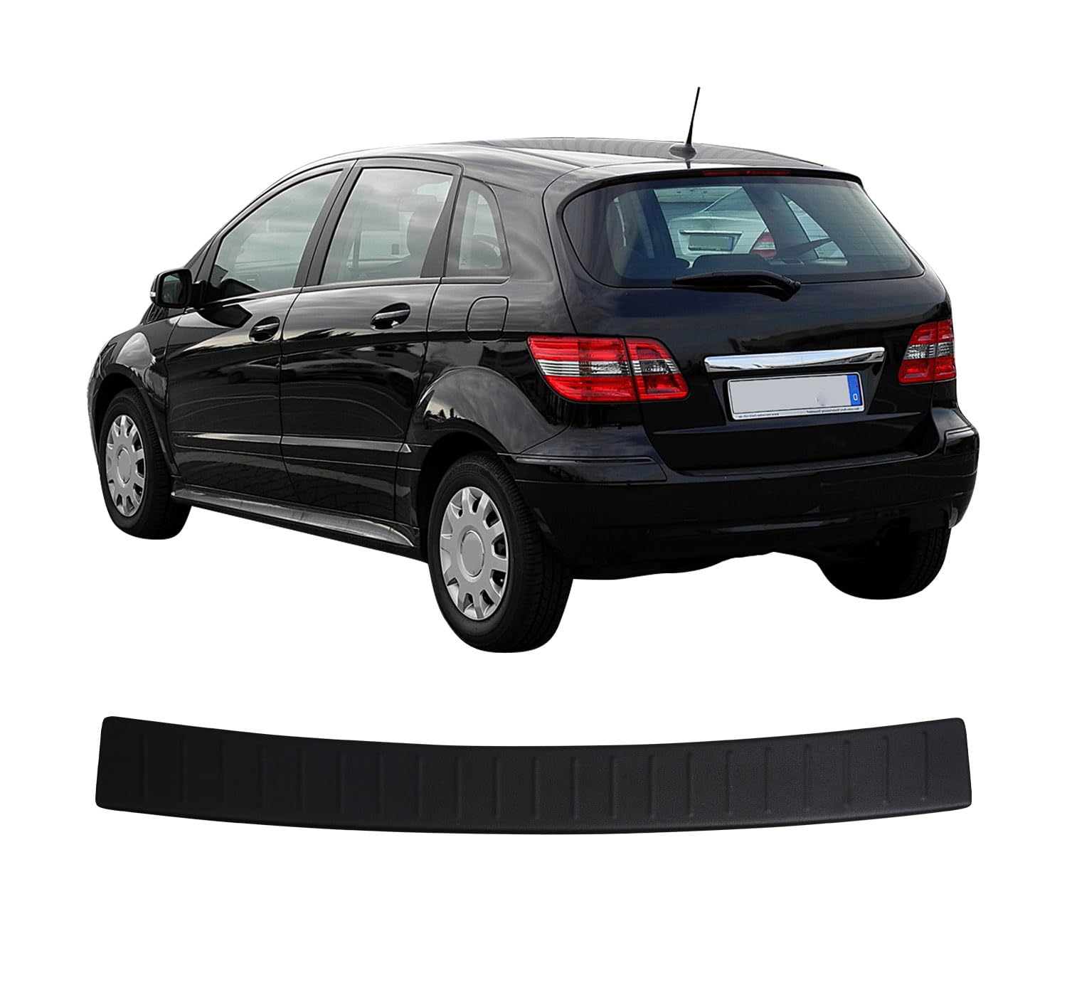 Heckstoßstangenschutz für MB B-Klasse W245 (2005-2011), Kratzschutzleisten aus ABS Kunststoff in Metallic-Optik, Autozubehör, Heckschutz von ACCESSOIRES FRANCE AUTO