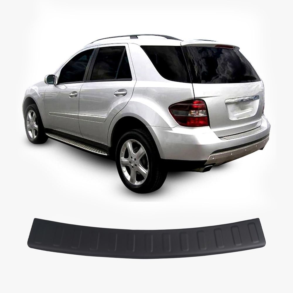 Heckstoßstangenschutz für MB ML W164 (2005-2011), Kratzschutzleisten aus ABS-Kunststoff in Metallic-Optik, Autozubehör, Kofferraumschutz hinten von ACCESSOIRES FRANCE AUTO