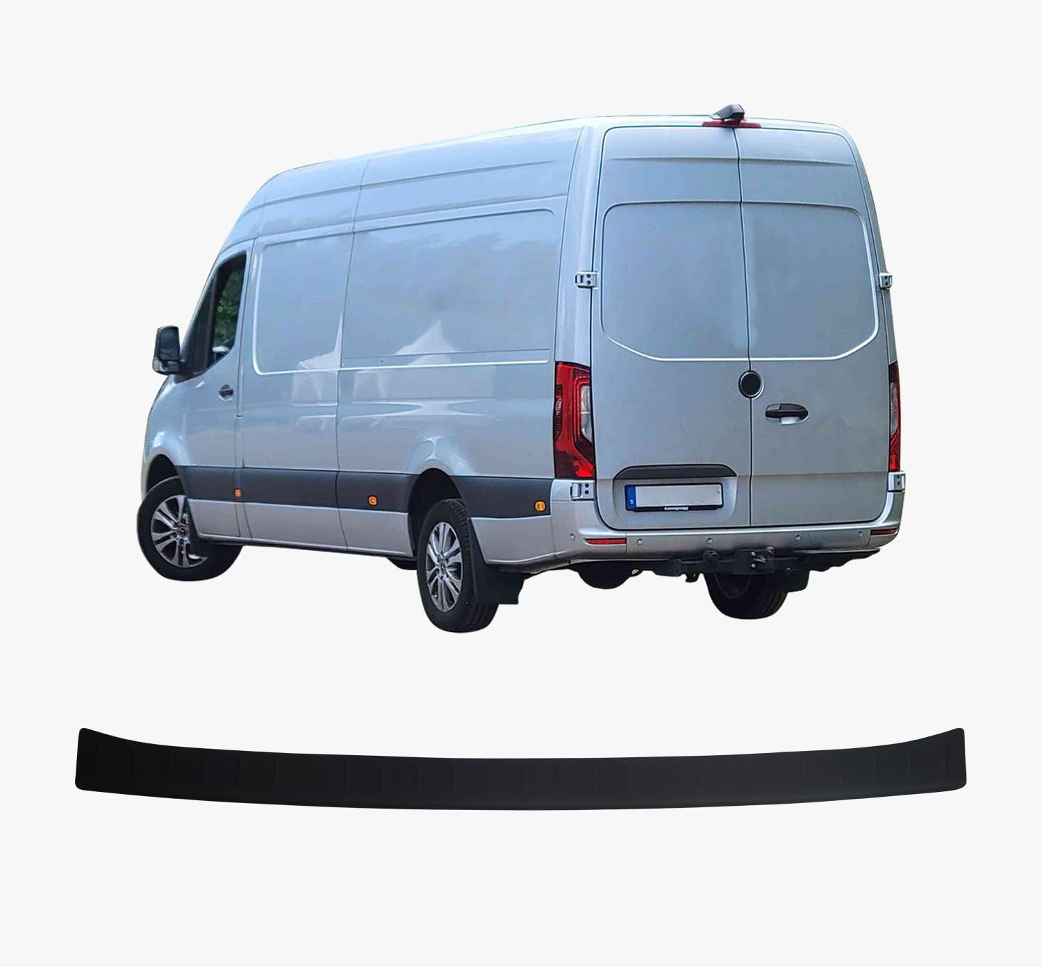 Heckstoßstangenschutz für MB Sprinter 907 (2018 und Plus), Kratzschutzleiste, ABS Kunststoff Metalloptik, Autozubehör, Heckschutz von ACCESSOIRES FRANCE AUTO