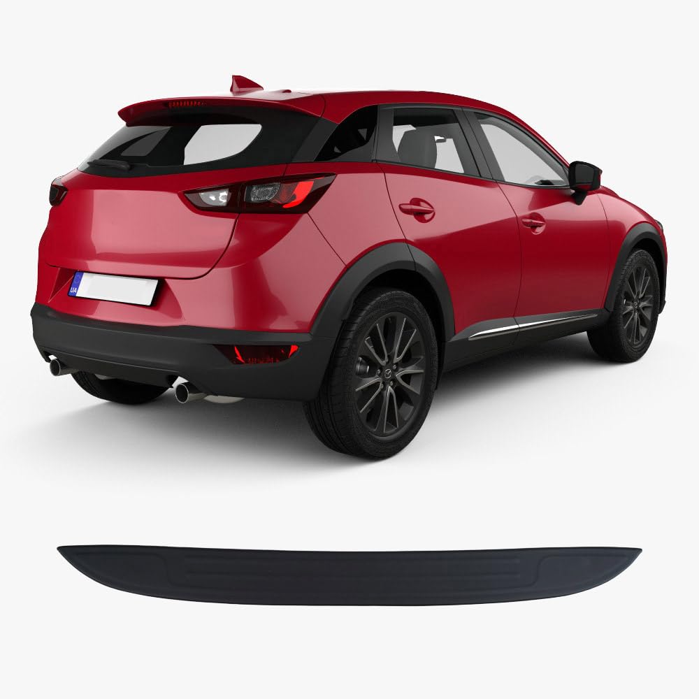 Heckstoßstangenschutz für Mazda CX-3 (2015 und Plus), Kratzschutzleisten aus ABS-Kunststoff in Metallic-Optik, Autozubehör, Kofferraumschutz hinten von ACCESSOIRES FRANCE AUTO