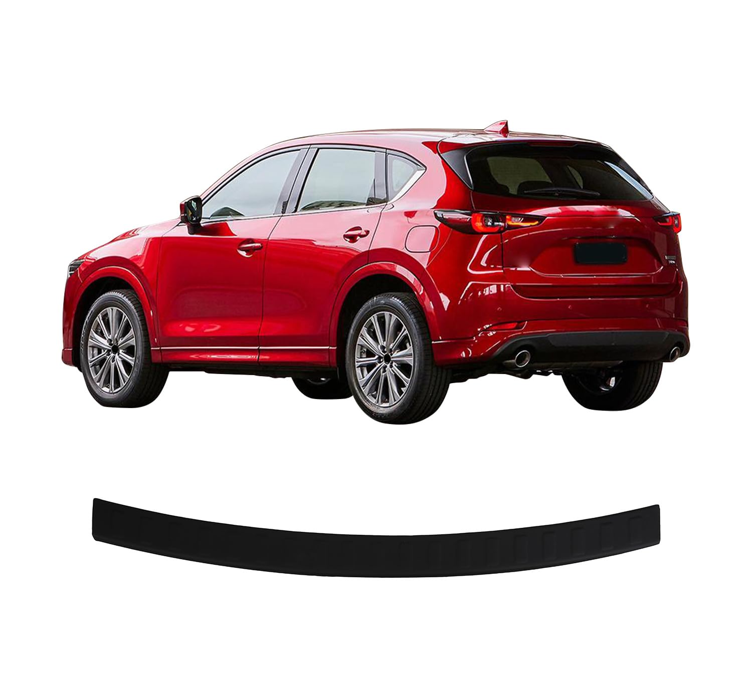 Heckstoßstangenschutz für Mazda CX-5 (2017-2022), Kratzschutzleiste, ABS Kunststoff Metalloptik, Autozubehör, Heckklappenschutz von ACCESSOIRES FRANCE AUTO