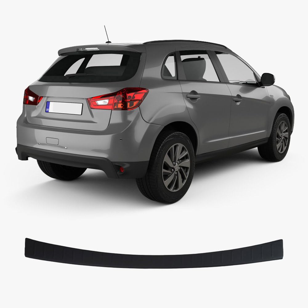 Heckstoßstangenschutz für Mitsubishi ASX (2014-2018), Kratzschutzleisten aus ABS-Kunststoff in Metallic-Optik, Autozubehör, Kofferraumschutz hinten von ACCESSOIRES FRANCE AUTO