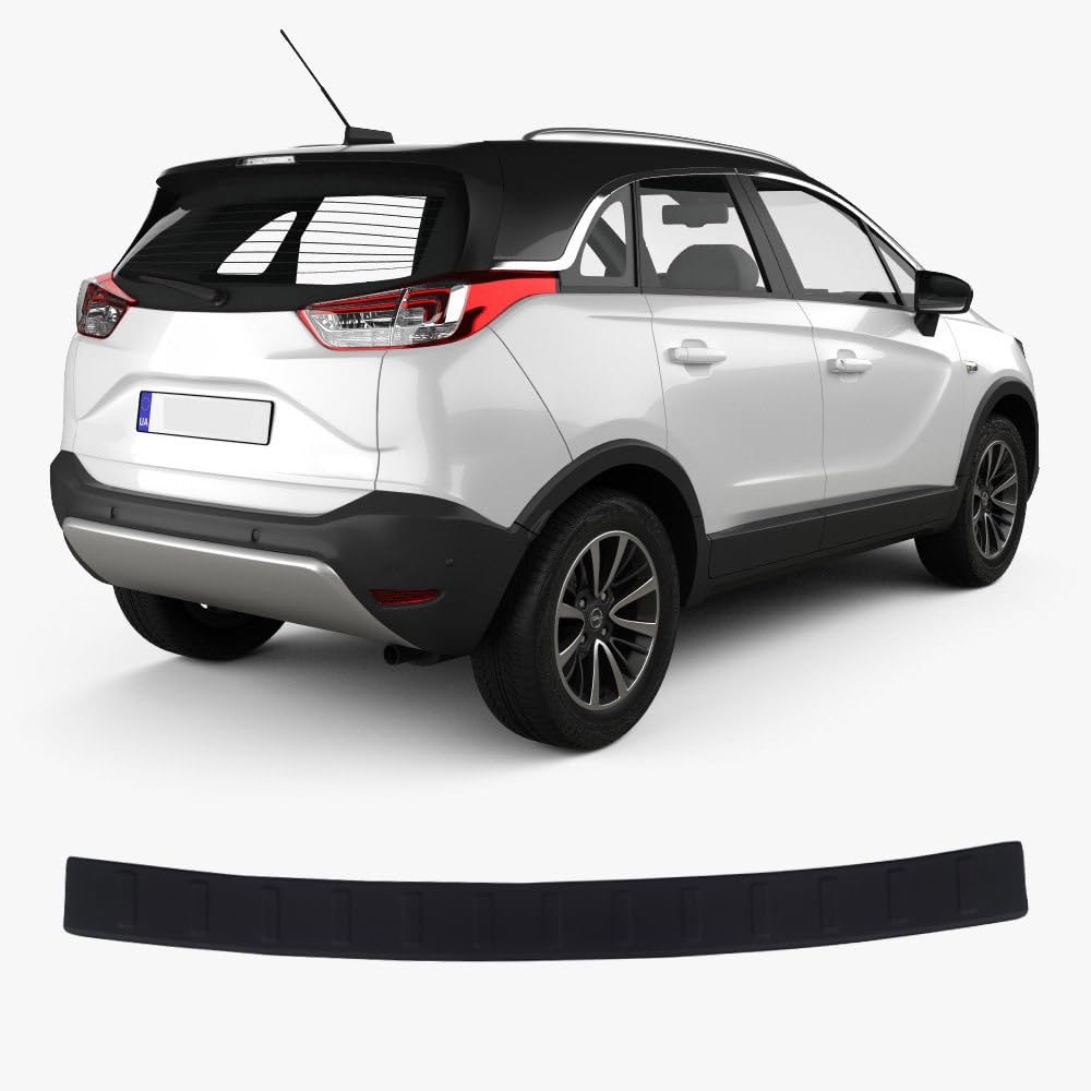 Heckstoßstangenschutz für Opel Crossland X SUV (2017-2023), Kratzschutzleiste, ABS Kunststoff Metalloptik, Autozubehör, Heckschutz von ACCESSOIRES FRANCE AUTO