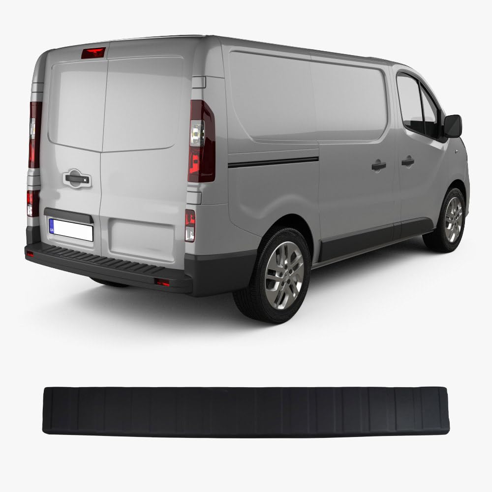 Heckstoßstangenschutz für Renault TRAFIC (2014-2021), Kratzschutzleisten aus ABS-Kunststoff in Metallic-Optik, Autozubehör, Heckklappenschutz von ACCESSOIRES FRANCE AUTO