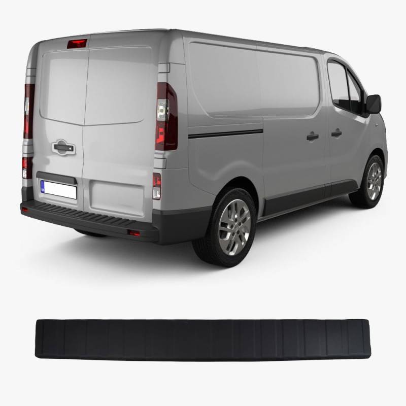 Heckstoßstangenschutz für Renault TRAFIC (2014-2021), Kratzschutzleisten aus ABS-Kunststoff in Metallic-Optik, Autozubehör, Heckklappenschutz von ACCESSOIRES FRANCE AUTO