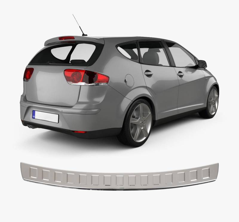 Heckstoßstangenschutz für Seat Altea XL (2004-2009) Stoßstangenschutz Verkleidung Kratzschutz Edelstahl Chrom Einstiegsleisten Autozubehör Heckklappenschutz von ACCESSOIRES FRANCE AUTO