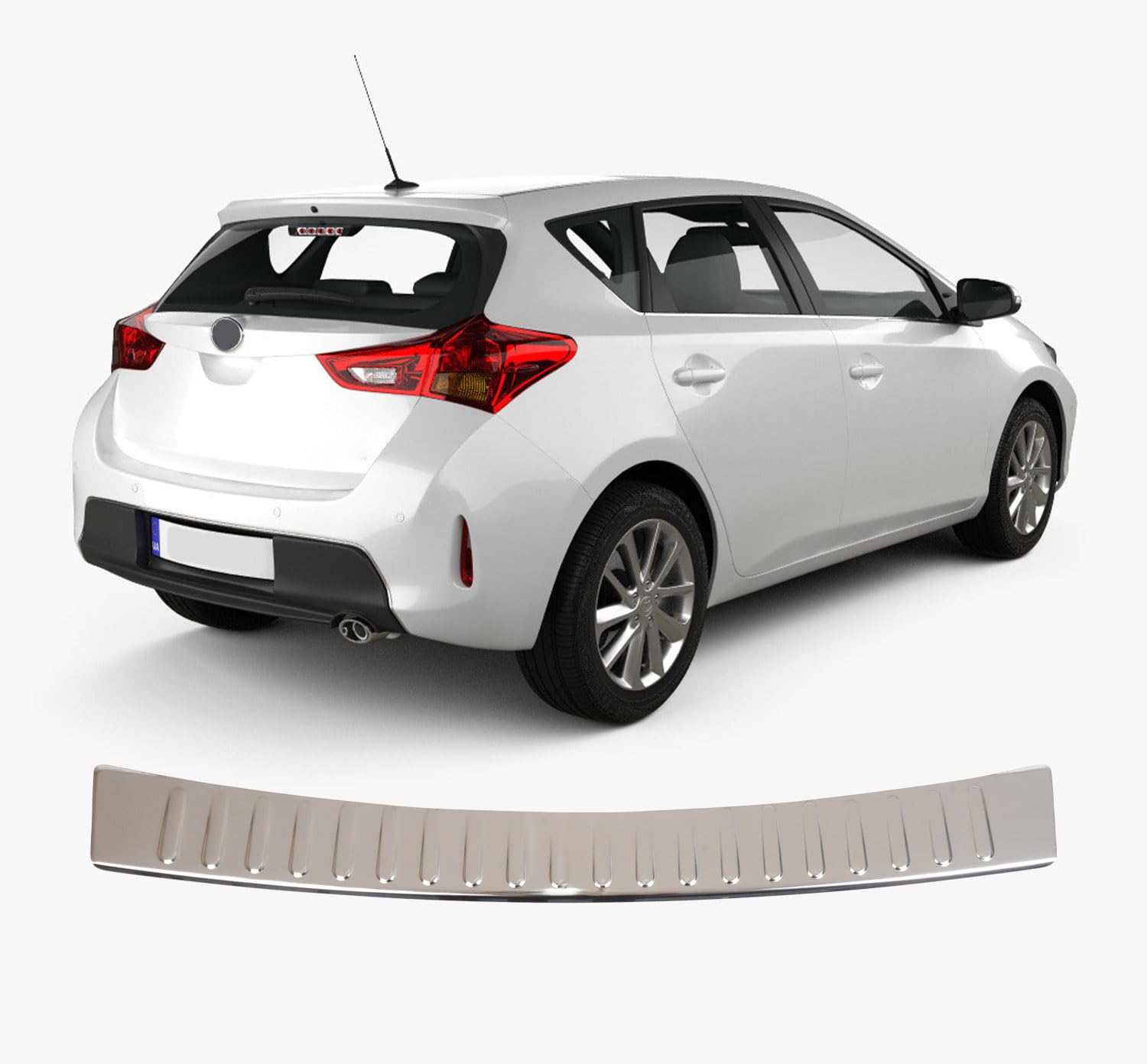 Heckstoßstangenschutz für Toyota AURIS FL HB (2015 und Plus), Kratzschutz Verchromte Edelstahlschwelle, Autozubehör, Heckklappenschutz von ACCESSOIRES FRANCE AUTO