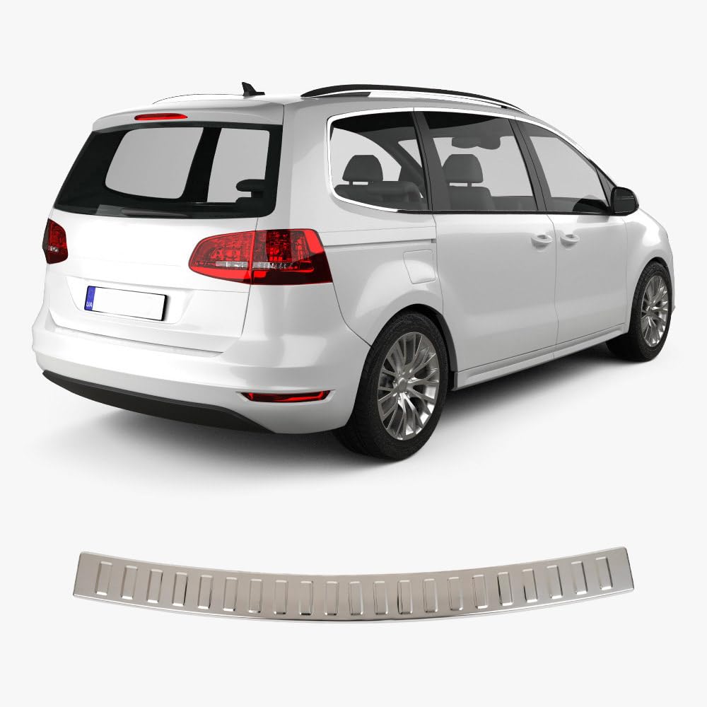 Heckstoßstangenschutz für VW Sharan 2 (2012-2016), Stoßstangenschutz, Zierleiste gegen Kratzer, Edelstahl verchromt, Autozubehör, Kofferraumschutz hinten von ACCESSOIRES FRANCE AUTO