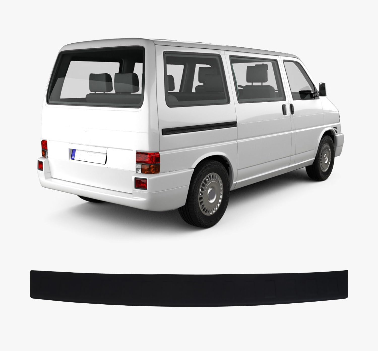 Heckstoßstangenschutz für VW Transporter T4 (1990-2003) Kratzschutz Zierleiste ABS Kunststoff Metalloptik Autozubehör Heckklappe von ACCESSOIRES FRANCE AUTO