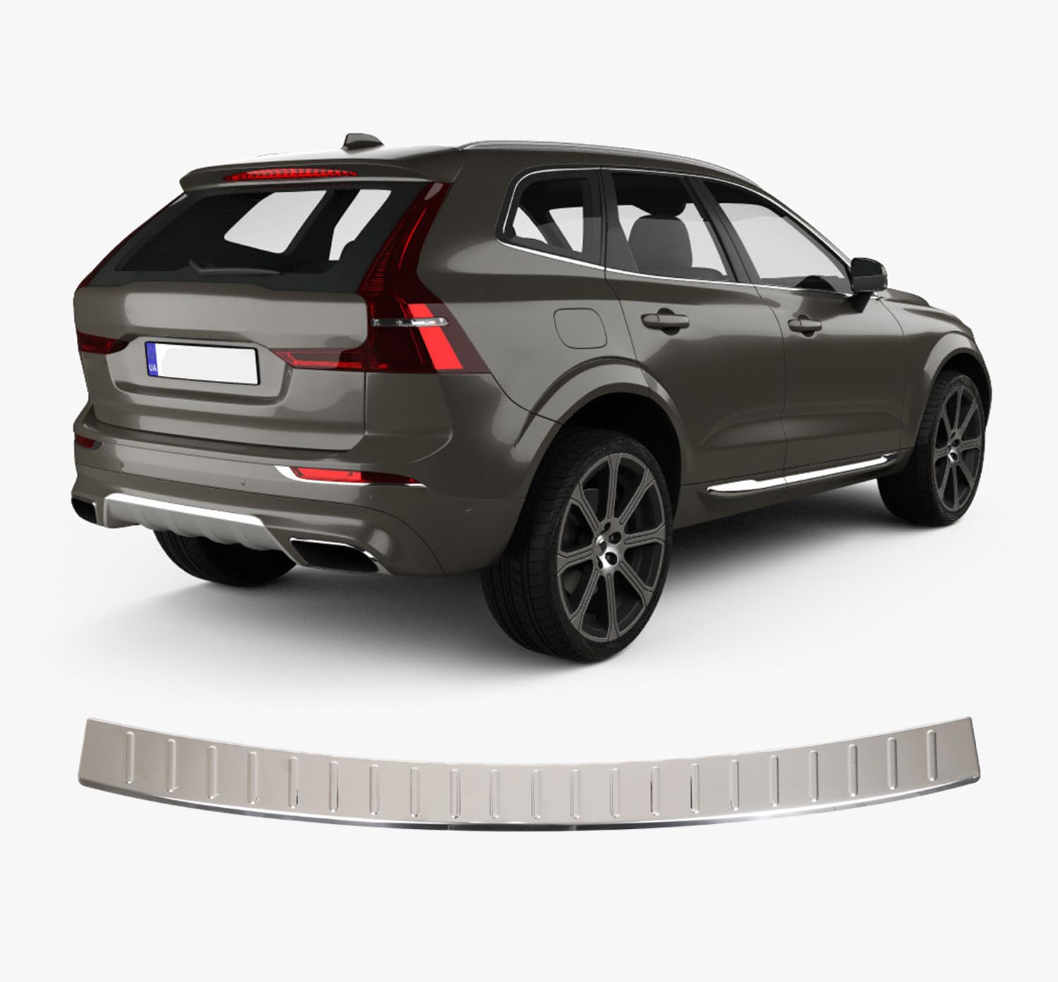 Heckstoßstangenschutz für Volvo XC 60 2 (2018 und Plus), Stoßstangenschutz, Verchromter Edelstahl, Autozubehör, Heckklappenschutz. von ACCESSOIRES FRANCE AUTO