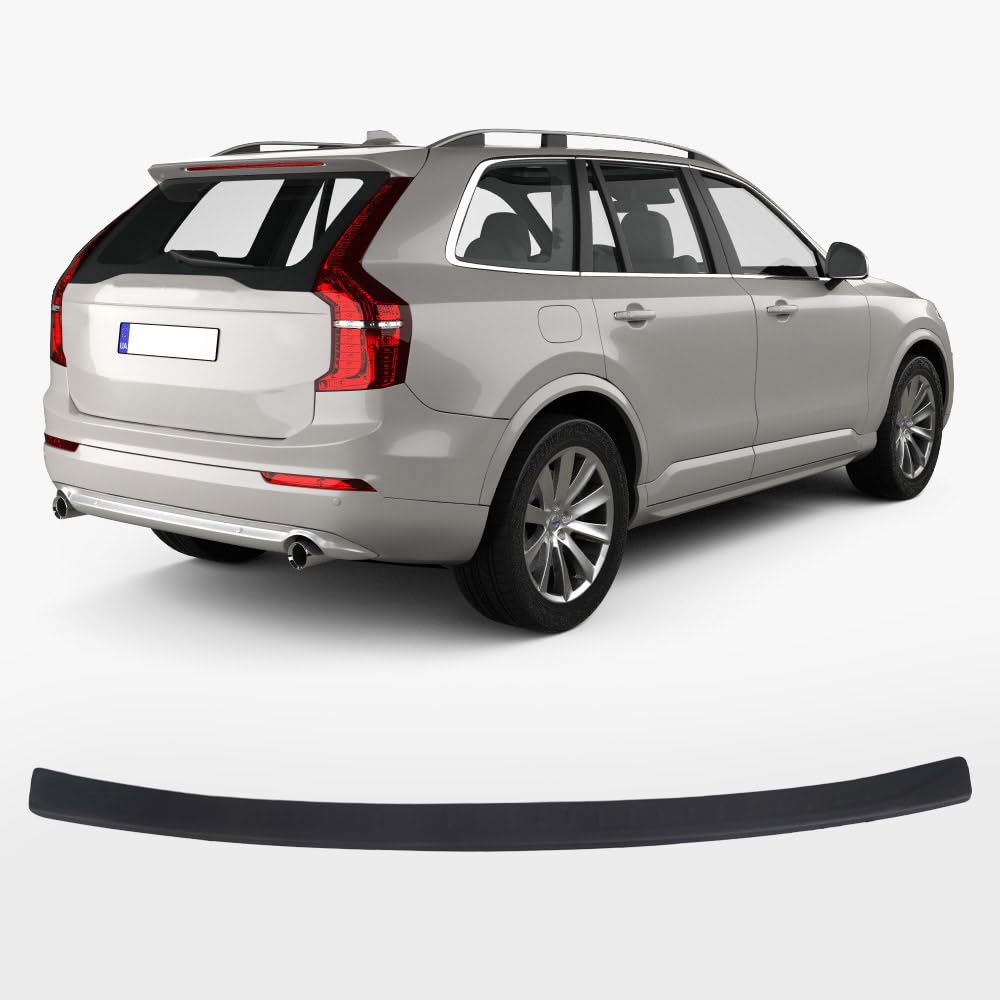 Heckstoßstangenschutz für Volvo XC-90 (2015-2022), Kratzschutzleiste, ABS-Kunststoff, Metalloptik, Autozubehör, Heckklappenschutz. von ACCESSOIRES FRANCE AUTO