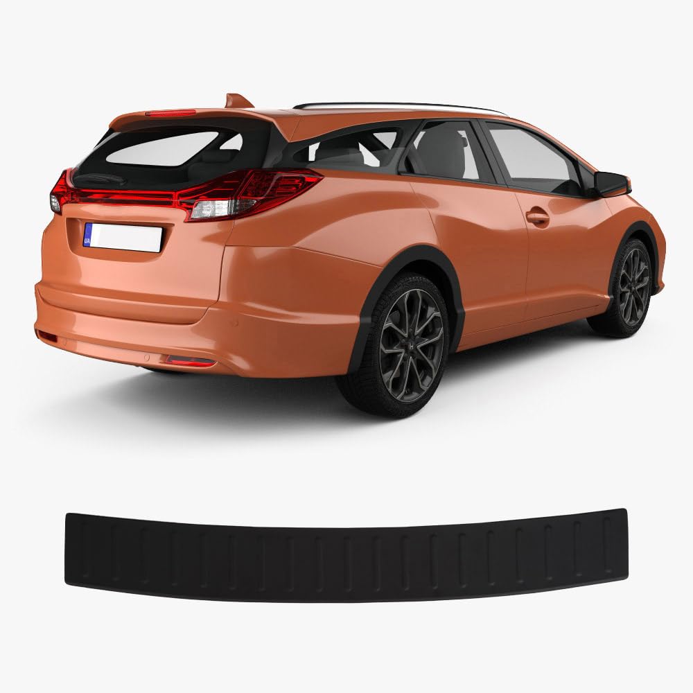 Honda Civic Tourer (2014-2017) Heckstoßstangenschutz, Kratzschutz, ABS-Kunststoff, Metalloptik, Autozubehör, Heckschutz. von ACCESSOIRES FRANCE AUTO
